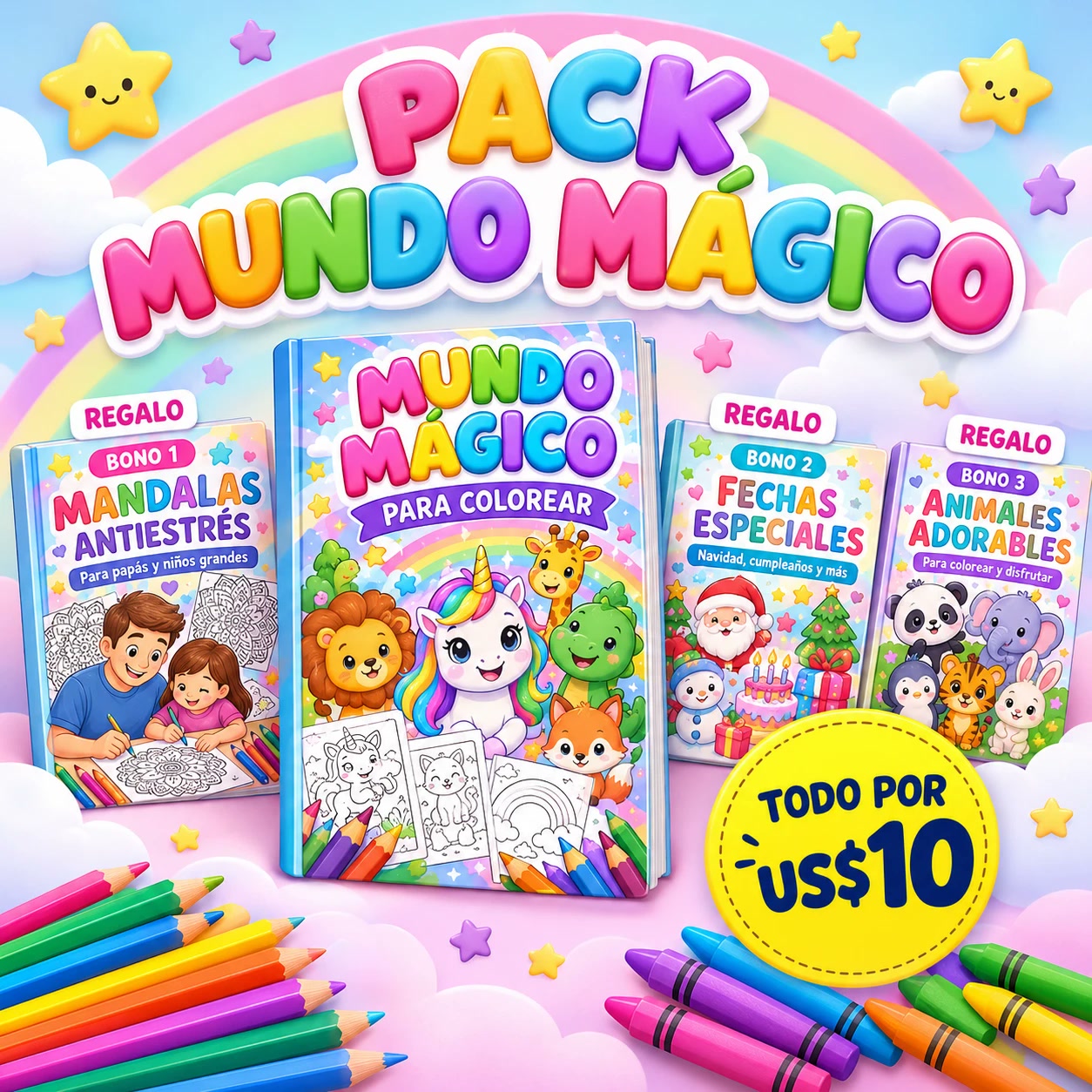 Pack Mundo Mágico: libro principal + 3 bonos de regalo